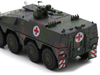 Tpz. Tank Boxer Medic Unit - German Army Green Camouflage 1/87 (HO) Scale Diecast Model Car Schuco 452680300
