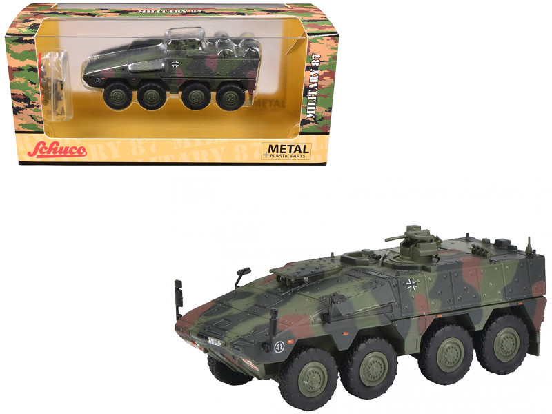 Tpz. Tank Boxer German Army Green Camouflage 1/87 (HO) Scale Diecast Model Car by Schuco 452680400