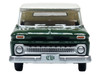 1965 Chevrolet C10 Stepside Pickup Truck Dark Green with Ivory Top 1/87 (HO) Scale Diecast Model Car Oxford Diecast 87CP65008