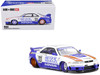 Nissan Skyline GT-R R33 RHD Right Hand Drive #33 BFTHR V1 Blue and White with Graphics Designed by Jun Imai Kaido House Special 1/64 Diecast Model Car Mini GT KHMG213