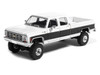 1978 Chevrolet Silverado K30 Crew Cab Pickup Truck White and Black 1/64 Diecast Model Car IXO Models IAPR1012