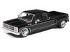 1980 Chevrolet Silverado C30 Crew Cab Dually Lowered Pickup Truck Black 1/64 Diecast Model Car IXO Models IAPR1013