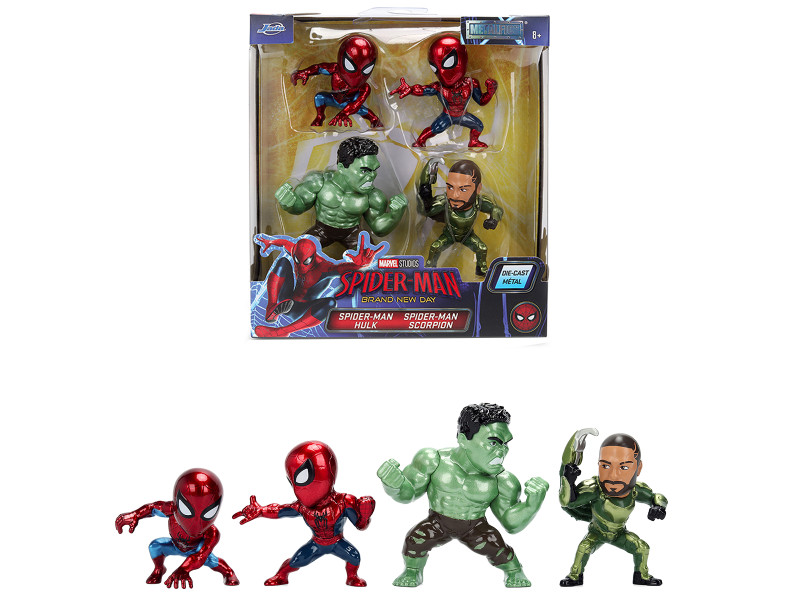 Set of 4 Diecast Figures Spider-Man: Brand New Day 2026 Movie Metalfigs Series Diecast models Jada 37776