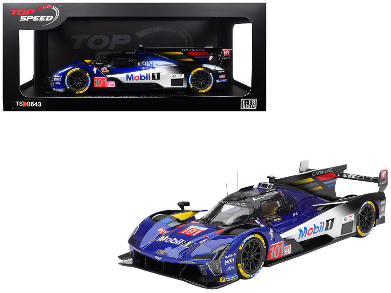 Cadillac V-Series.R #101 Filipe Albuquerque - Jordan Taylor - Ricky Taylor Cadillac Wayne Taylor Racing FIA WEC 24 Hours of Le Mans 2025 1/18 Model Car Top Speed TS0643