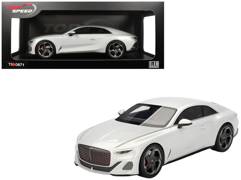 Bentley Batur Bonneville Pearl White Metallic 1/18 Model Car Top