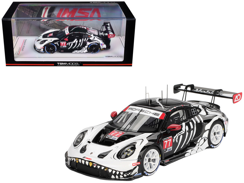 Porsche 911 GT3 R #77 Klaus Bachler - Laurin Heinrich - Michael Christensen AO Racing Skeleton Rexy GTD Pro IMSA Petit Le Mans 2025 1/43 Model Car True Scale Miniatures TSM430905