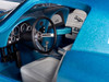 1967 Chevrolet Corvette Stingray Light Blue Metallic with White Hood Stripe American Muscle Series 1/18 Diecast Model Car Auto World AMM1376