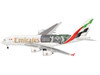 Airbus A380-800 Commercial Aircraft Emirates Airlines - Wimbledon Official Partner A6-EOE White with Graphics 1/500 Diecast Model Airplane Herpa HE538664