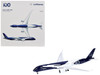 Airbus A350-900 Commercial Aircraft Lufthansa 100 Years D-AIXL Blue with Graphics 1/500 Diecast Model Airplane Herpa HE539012