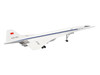 Tupolev Tu-144D Commercial Aircraft Aeroflt - Technik Museum Sinsheim CCCP-77112 White with Blue Stripes 1/400 Diecast Model Airplane Herpa HE562867