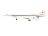 Tupolev Tu-144D Commercial Aircraft Aeroflt - Technik Museum Sinsheim CCCP-77112 White with Blue Stripes 1/400 Diecast Model Airplane Herpa HE562867