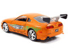 Brian's Toyota Supra Orange with Graphics The Fast and the Furious 2001 Movie Fast & Furious 25th Anniversary Series 1/32 Diecast Car Model Jada 97345-25TH