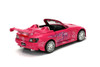 Suki's Honda S2000 Convertible Pink with Graphics 2 Fast 2 Furious 2003 Movie Fast & Furious 25th Anniversary Series 1/32 Diecast Car Model Jada 97610-25TH