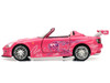 Suki's Honda S2000 Convertible Pink with Graphics 2 Fast 2 Furious 2003 Movie Fast & Furious 25th Anniversary Series 1/32 Diecast Car Model Jada 97610-25TH
