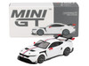 Ford Mustang GTD Spirit of America White with Red and Blue Stripes Limited Edition 1/64 Diecast Model Car Mini GT MGT01097