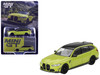 BMW M3 M Performance Touring Sao Paulo Yellow with Black Top Limited Edition 1/64 Diecast Model Car Mini GT MGT01102