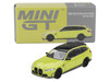 BMW M3 M Performance Touring Sao Paulo Yellow with Black Top Limited Edition 1/64 Diecast Model Car Mini GT MGT01102