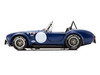 Shelby Cobra 427 S/C Blue with White Stripes and Race Graphics 1/18 Diecast Model Car Kyosho KS08048BLMW