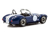 Shelby Cobra 427 S/C Blue with White Stripes and Race Graphics 1/18 Diecast Model Car Kyosho KS08048BLMW