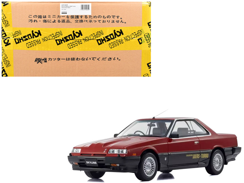 Nissan Skyline 2000 Turbo Intercooler RS-X RHD Right Hand Drive Red and Black 1/18 Model Car Kyosho KSR18065R