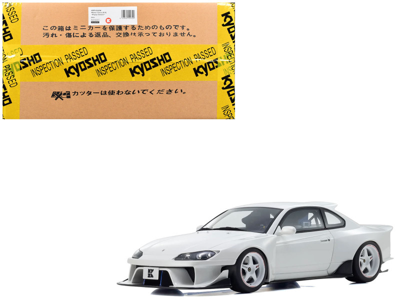 Nissan Silvia S15 Khyzyl Saleem White 1/18 Model Car Kyosho KSR18066W