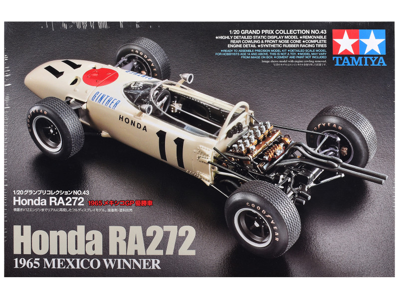 Model Kit Honda RA272 Winner Formula One F1 Mexico GP 1965 1/20 Scale Model Tamiya TAM-20043