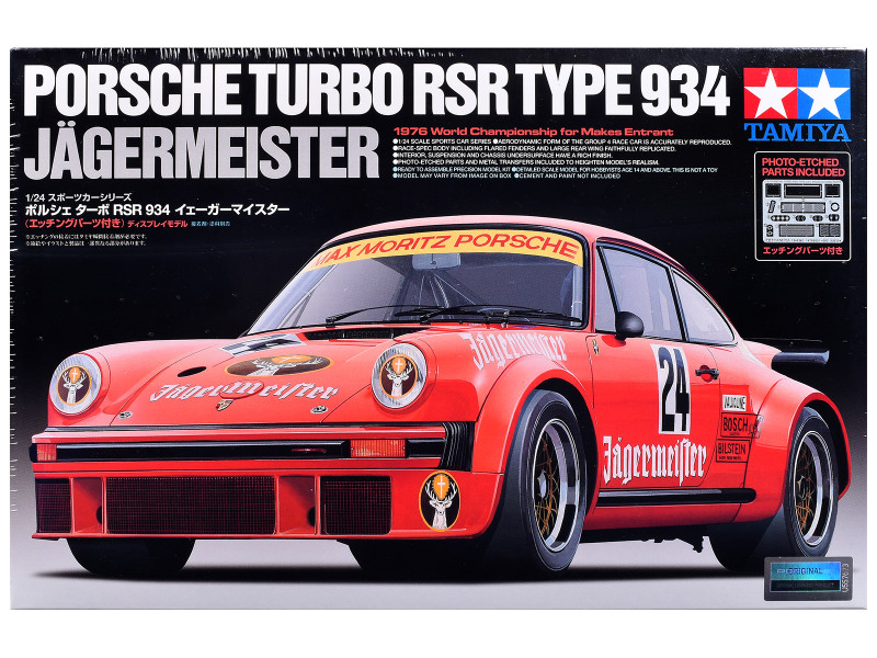 Model Kit Porsche Turbo RSR Type 934 Jagermeister 1/24 Scale Model Tamiya TAM-24328