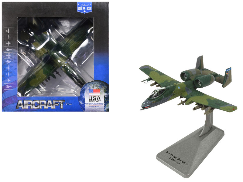 Fairchild Republic A 10 Thunderbolt II Aircraft 23rd TFW 74th TFS Flying Tigers United States Air Force Collector Series 1/144 Diecast Model Air Force 1 AF1-0144