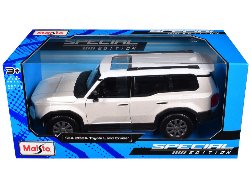 2024 Toyota Land Cruiser Pearl White Metallic with White Top Special Edition Series 1/24 Diecast Model Car Maisto 32924WH
