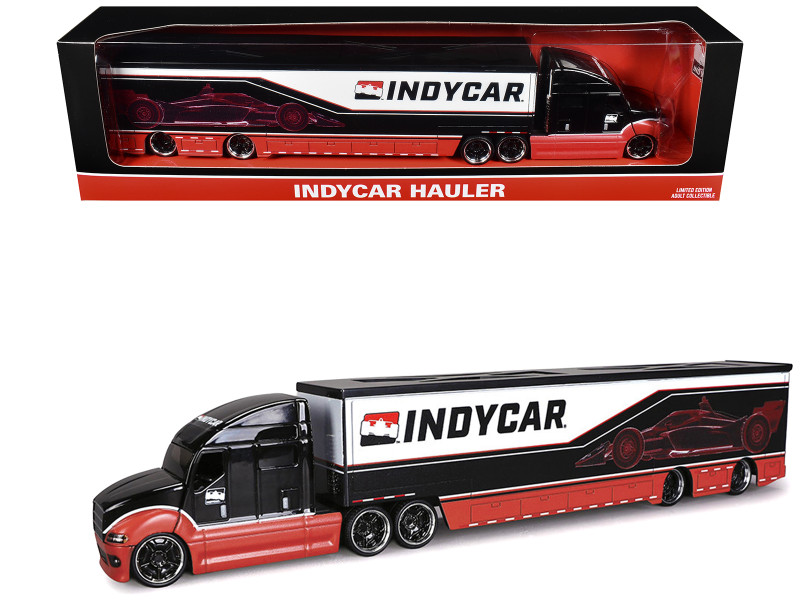 IndyCar Hauler Black and Red with Graphics 1/64 Diecast Model Car IXO Models IND64050