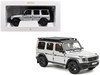 2024 Mercedes-Benz G-Class Professional Iridium Silver Metallic with Black Top and Roof Rack 1/18 Diecast Model Car Norev 183030