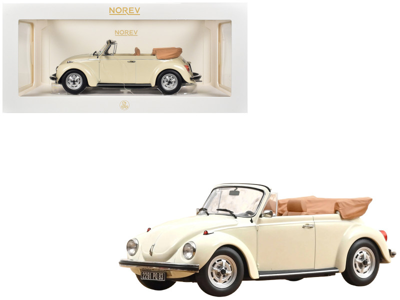 1972 Volkswagen 1303 Beetle Cabriolet Cream White 1/18 Diecast Model Car Norev 188535