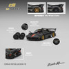Pagani Zonda Revolucion Carbon with Red and Gold Stripes and Extra Wheels 1/64 Diecast Model Car CM Models CM64-REVOLUCION-12