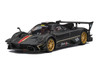 Pagani Zonda Revolucion Carbon with Red and Gold Stripes and Extra Wheels 1/64 Diecast Model Car CM Models CM64-REVOLUCION-12