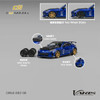 Subaru BRZ Varis Arising-1 RHD (Right Hand Drive) Blue Metallic with Carbon Hood and Top and Extra Wheels 1/64 Diecast Model Car CM Models CM64-BRZ-08