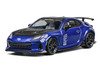 Subaru BRZ Varis Arising-1 RHD (Right Hand Drive) Blue Metallic with Carbon Hood and Top and Extra Wheels 1/64 Diecast Model Car CM Models CM64-BRZ-08