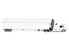 2025 Freightliner Cascadia Gen-5 Truck Tractor with Sleeper and Great Dane Champion 53ft Refrigerated Trailer Winter White Transport Series 1/64 Diecast Model by Diecast Masters 71232