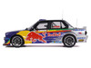 2023 BMW E30 V8 Drift Red Bull Driftbrothers Blue and Silver with Graphics Limited Edition to 3000 pieces Worldwide 1/18 Model Car Otto Mobile OT486