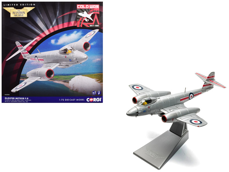 Gloster Meteor F.8 Aircraft WH480/M Sqn Ldr John ‘Dusty’ Miller DFC No.41 Squadron Biggin Hill 1951 Royal Air Force The Aviation Archive Series 1/72 Diecast Model Car Corgi AA35012