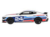 Ford Mustang Dark Horse #24 Ford Performance Racing School White with Graphics 1/18 Model Car Top Speed TS0657