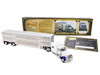 Peterbilt 379 with 70 Mid-Roof Sleeper and Wilson Silverstar Livestock Trailer National Carriers White Legacy Series #5 1/64 Diecast Model DCP/First Gear 69-2306