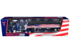 Peterbilt 389 with 48 Flat Top Sleeper and 43' Wilson Pacesetter High Side Grain Trailer Wilson USA 250 Blue 1/64 Diecast Model DCP/First Gear 69-2366