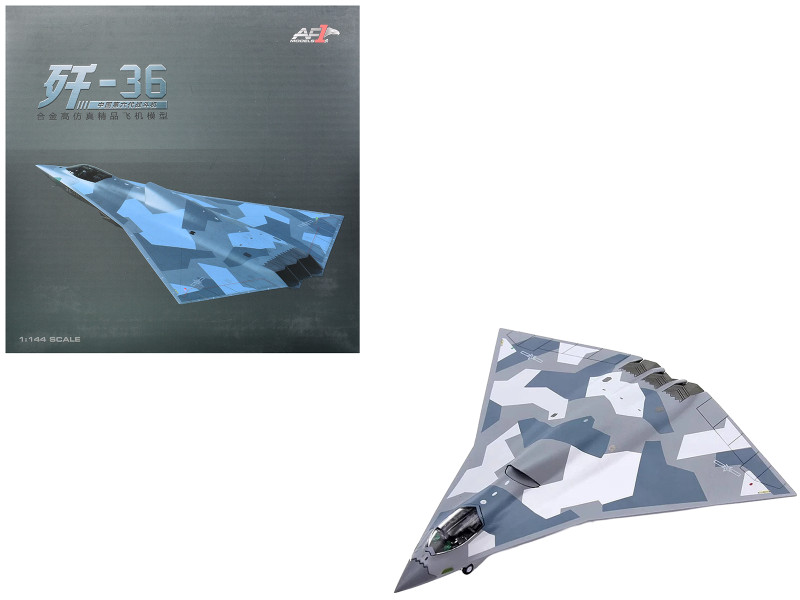 CAC J-36 Stealth Aircraft People's Liberation Army Air Force 1/144 Diecast Model Air Force 1 AF1-0319