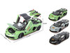 Lamborghini Aventador SVJ Roadster Black with Carbon Top and Gold Accents 1/18 Diecast Model Car Heimanba H1102BK