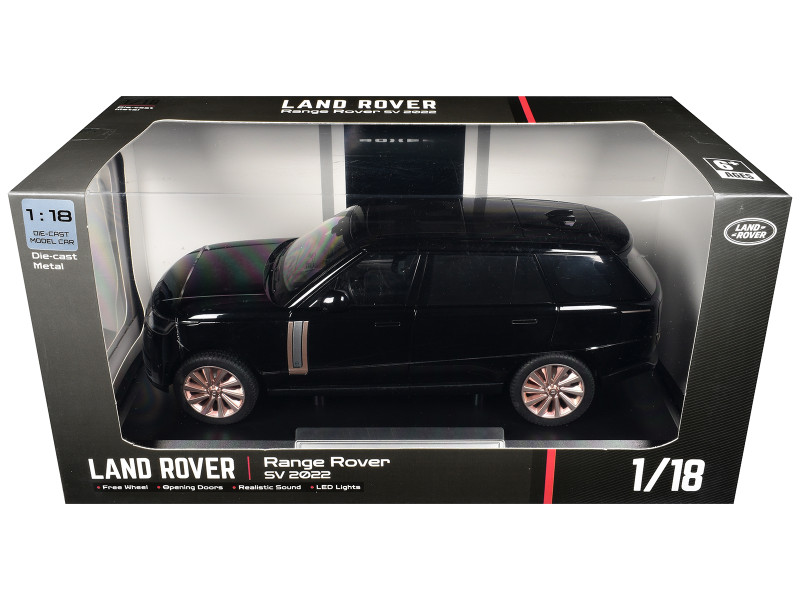 2022 Land Rover Range Rover SV Black Metallic with Moonroof 1/18 Diecast Model Car Heimanba Q1005A-BK