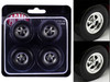 Cragar Wheel and Tire Set of 4 pieces from 1970 Pontiac GTO Ram Air IV for 1/18 Scale Models Acme A1801229W