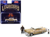 1956 Chevrolet Bel Air Lowrider Gold Metallic with Gold Interior and White Top with 2 Figures Limited Edition to 4400 pieces Worldwide 1/64 Diecast Model Car M2 Machines 67500-MJS03