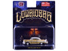 1956 Chevrolet Bel Air Lowrider Gold Metallic with Gold Interior and White Top with 2 Figures Limited Edition to 4400 pieces Worldwide 1/64 Diecast Model Car M2 Machines 67500-MJS03