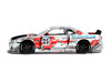 Nissan Skyline GT R R34 Kaido Star Racing V1 RHD Right Hand Drive #25 Gray Metallic with Black Hood and Graphics Designed by Jun Imai Kaido House Special 1/64 Diecast Model Car Mini GT KHMG197