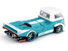 Volkswagen T1 Kaido Works V1 Truck Turquoise with White Top and Stripes Designed by Jun Imai Kaido House Special 1/64 Diecast Model Car Mini GT KHMG220